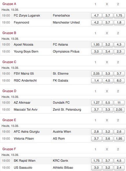 Tipico Europa League Tipico Europa League