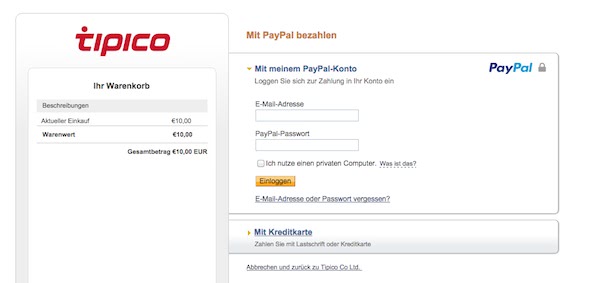 Paypal Tipico Paypal Tipico