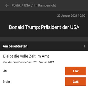 Trump Rücktritt Wetten Trump Rücktritt Wetten