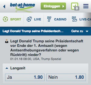 Trump RГјcktritt Wetten Trump RГјcktritt Wetten