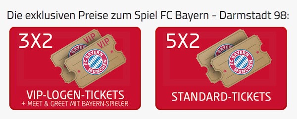 Gewinnspiel für Bayern VIP-Tickets bei Tipico