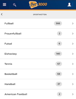 Bet3000 Wettprogramm