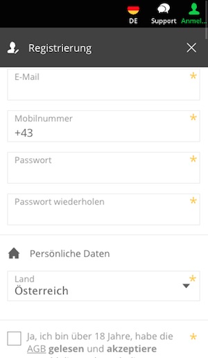 Neobet App regsitrieren