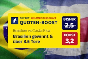 Sky Bet Quoten Boost BRA - CRC