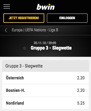 Bwin Siegwette Gruppe 3