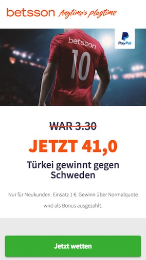 Betsson Quotenboost