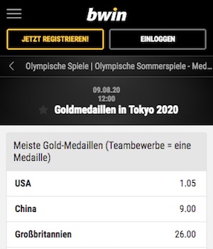 Bwin Olympische Spiele Tokio 2020