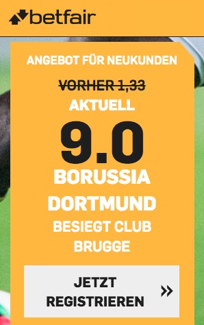 Betfair Boost BVB Brügge