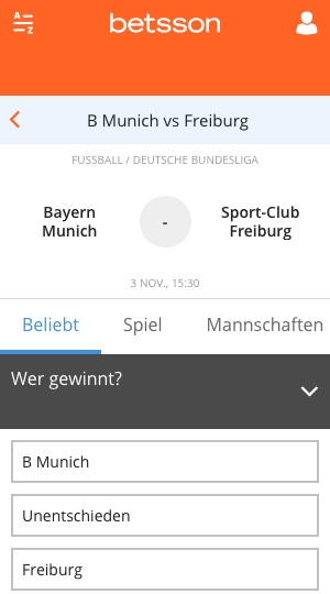 Betsson Tipp Bayern Freiburg