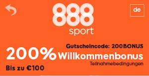 888sport 200% Neukundenbonus bis 100 Euro