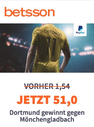 Betsson Quotenboost BVB Gladbach