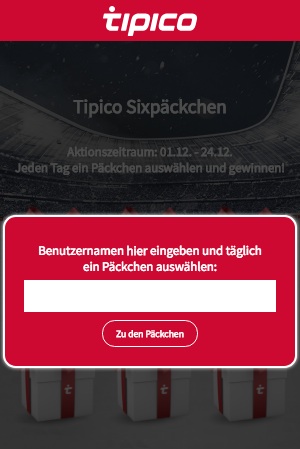 Tipico Sixpäckchen Aktion