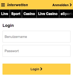 Interwetten Registrierung