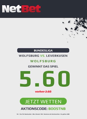 Netbet Boost Wolfsburg - Leverkusen, 26.01.19