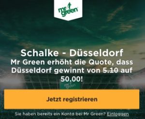 Mr Green Boost Sieg Düsseldorf