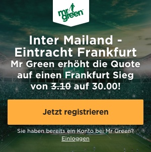 Mr Green Boost Inter vs. Frankfurt
