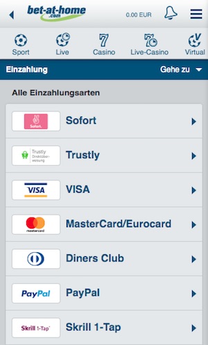 bet-at-home einzahlung I
