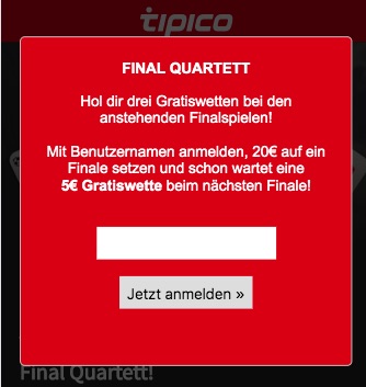 Tipico 2019 Quartett Einladung