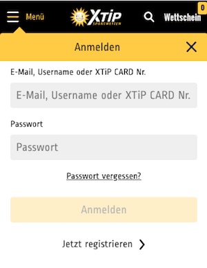 xtip anmelden