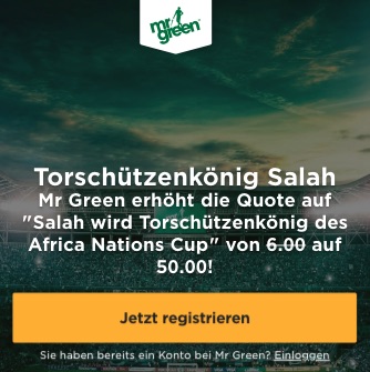 Boost zu Salah bei Mr Green