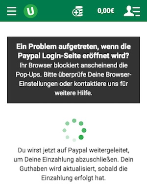 unibet paypal weiterleitung