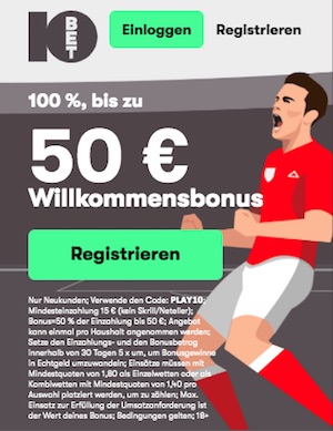 10bet bonus bis 50 euro