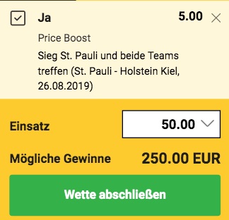 Bwin Price Boost St.Pauli