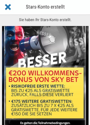 skybet registrierung II