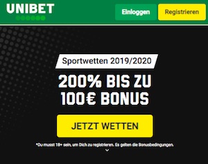 Unibet Bonus neu