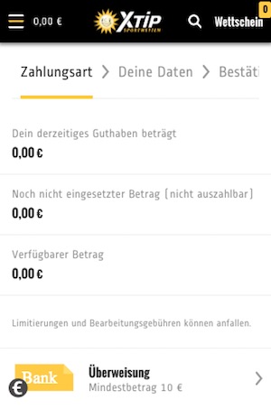 xtip auszahlung