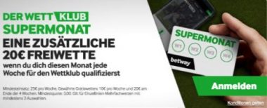 Betway Supermonat Wettklub