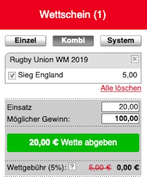 Tipico Rugby WM Wette