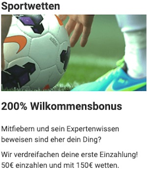 Unibet Sport Willkommensbonus