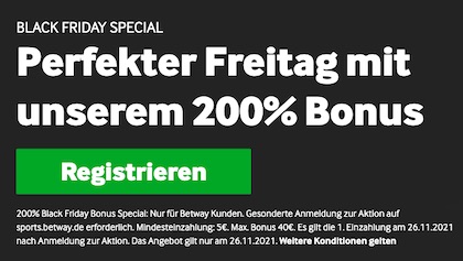 Black Friday bei Betway
