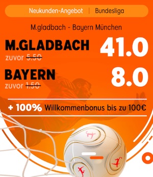 888sport M´Gladbach FC Bayern Quoten Promo