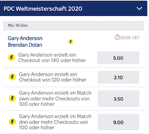 SkyBet Darts WM Special Boost