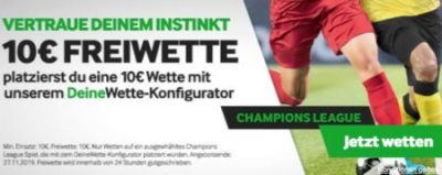 Betway 10€ Freiwette