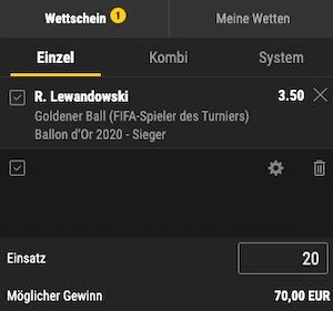 Bwin Lewandowski Weltfußballer Wette