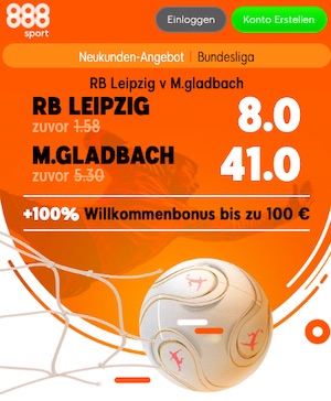 888sport Leipzig vs. Gladbach Boost