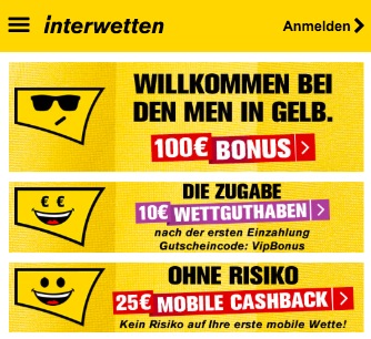 Interwetten Bonus Angebot