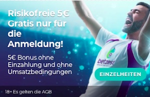 Betzest 5 euro ohne einzahlung