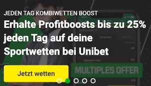 unibet 25 prozent profit boost