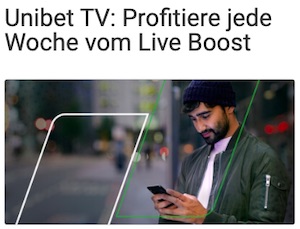 Unibet TV Live Stream Boost