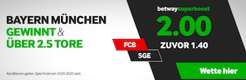 Betway Bayern Frankfurt Superboost