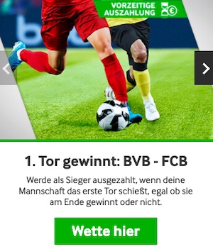 Betway BVB FCB 1. Tor gewinnt