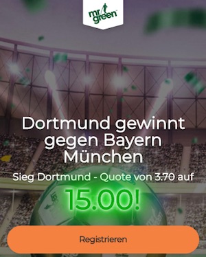 Mr Green BVB Boost vs Bayern