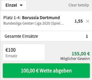 Tipico Borussia Dortmund Top 4 Wette