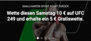 Unibet UFC 249 5€ Gratis