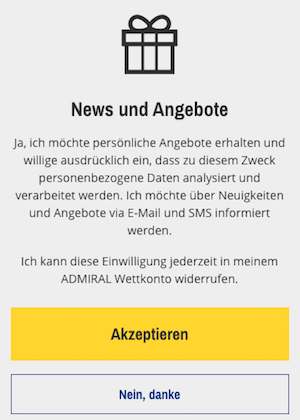 Admiralbet Registrierung NEws