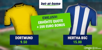 Bet at Home Dortmund vs. Hertha Aktion